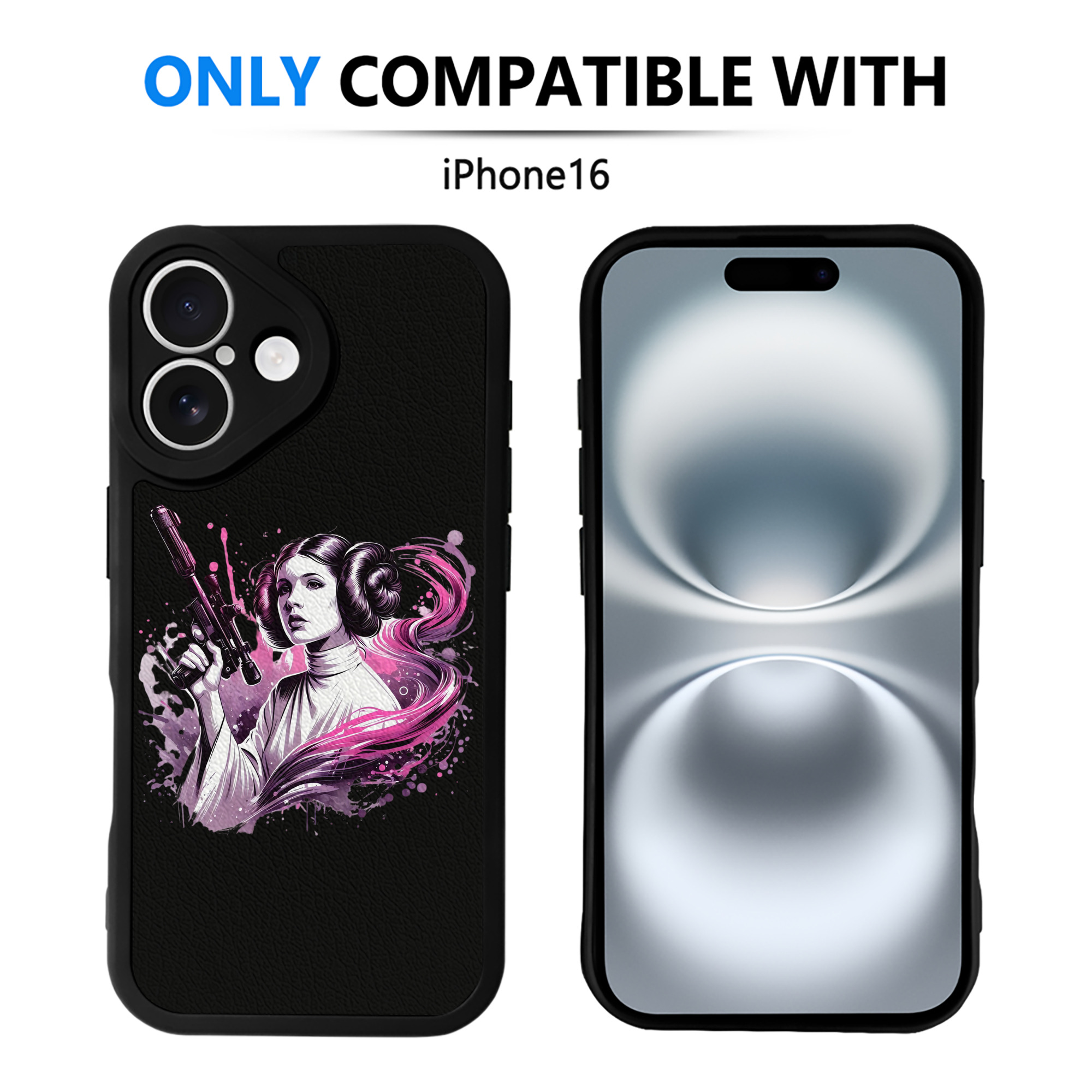 （画像用） スター・ウォーズ Star Wars 【iPhone 16シリーズ対応】シリコンスマホケース（レザー調） 材質：シリコン